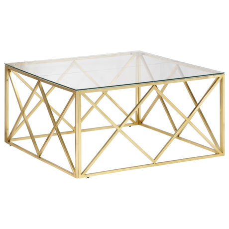 Coffee Table Stainless Steel And Tempered