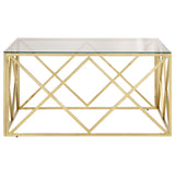Coffee Table Stainless Steel And Tempered