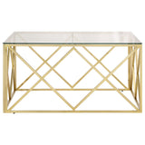 Coffee Table Stainless Steel And Tempered