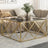 Coffee Table Stainless Steel And Tempered
