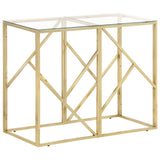 Console Table Stainless Steel And Tempered