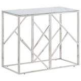 Console Table Stainless Steel And Tempered