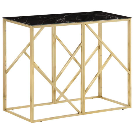 Console Table Stainless Steel And Tempered