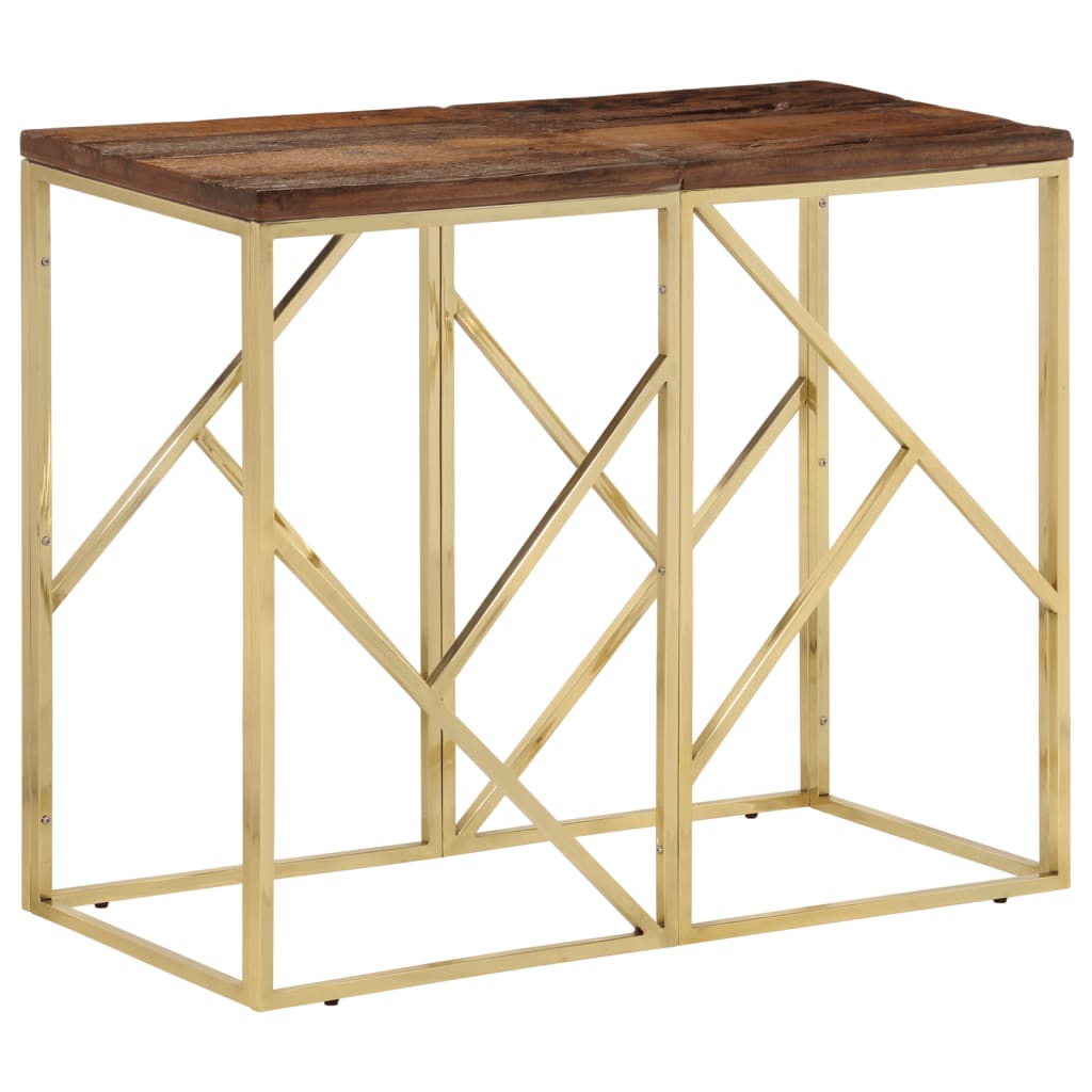 Console Table Stainless Steel And Tempered