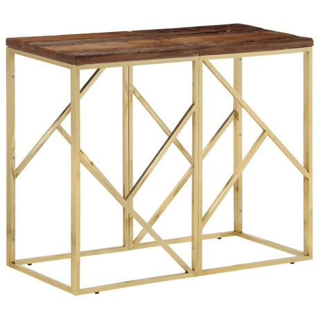Console Table Stainless Steel And Tempered