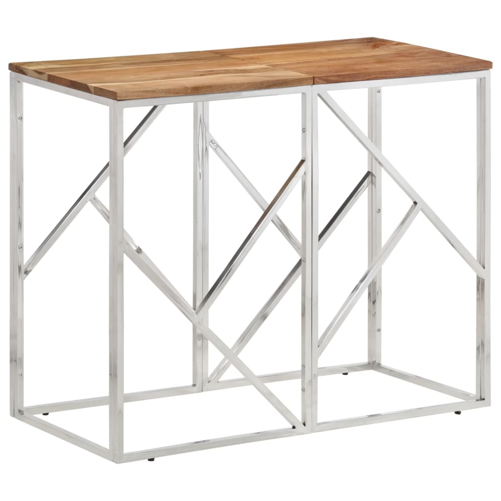 Console Table Stainless Steel And Tempered