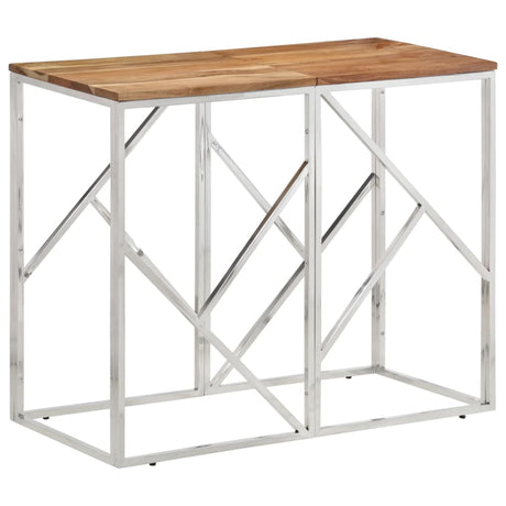 Console Table Stainless Steel And Tempered