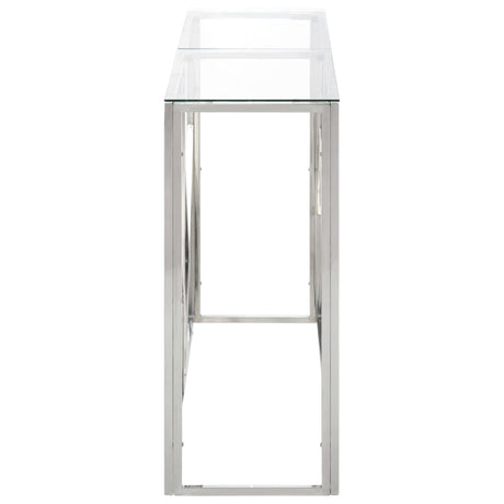Console Table Stainless Steel And Tempered