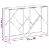 Console Table Stainless Steel And Tempered