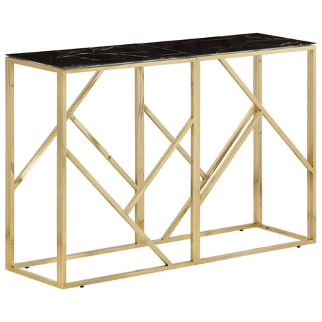 Console Table Stainless Steel And Tempered