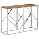 Console Table Stainless Steel And Tempered