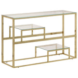 Console Table Stainless Steel And Tempered