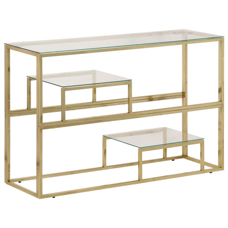 Console Table Stainless Steel And Tempered