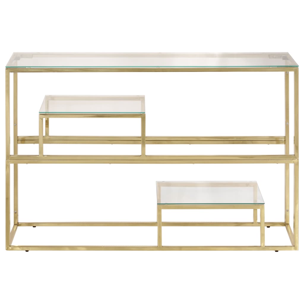 Console Table Stainless Steel And Tempered