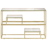 Console Table Stainless Steel And Tempered
