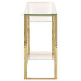 Console Table Stainless Steel And Tempered
