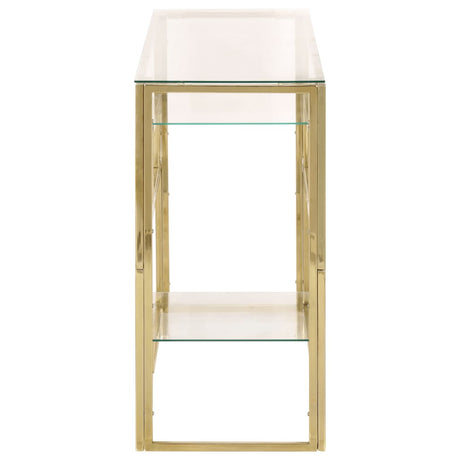 Console Table Stainless Steel And Tempered