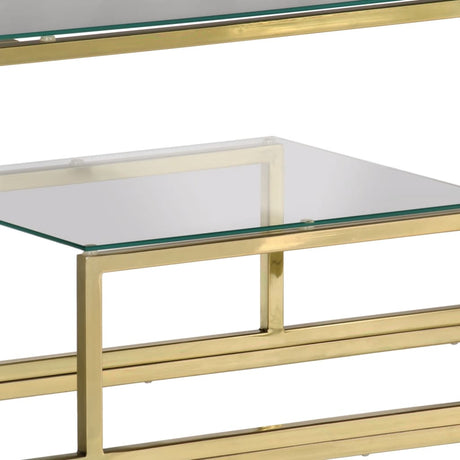Console Table Stainless Steel And Tempered