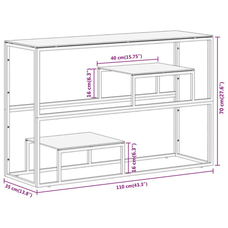 Console Table Stainless Steel And Tempered