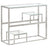 Console Table Silver Stainless Steel And Solid Acacia