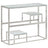 Console Table Silver Stainless Steel And Solid Acacia