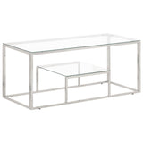 Coffee Table Stainless Steel And Tempered
