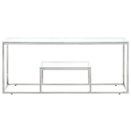 Coffee Table Stainless Steel And Tempered