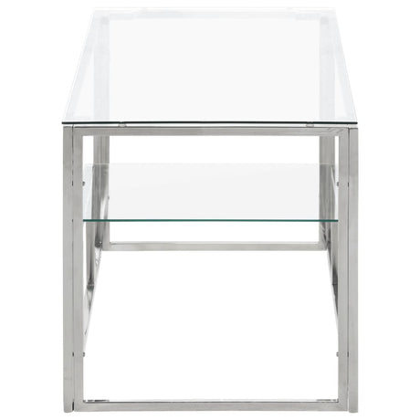 Coffee Table Stainless Steel And Tempered