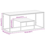 Coffee Table Stainless Steel And Tempered