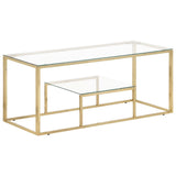 Coffee Table Stainless Steel And Tempered