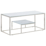 Coffee Table Stainless Steel And Tempered
