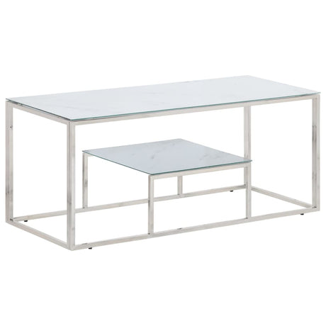 Coffee Table Stainless Steel And Tempered