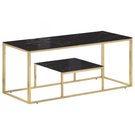 Coffee Table Stainless Steel And Tempered