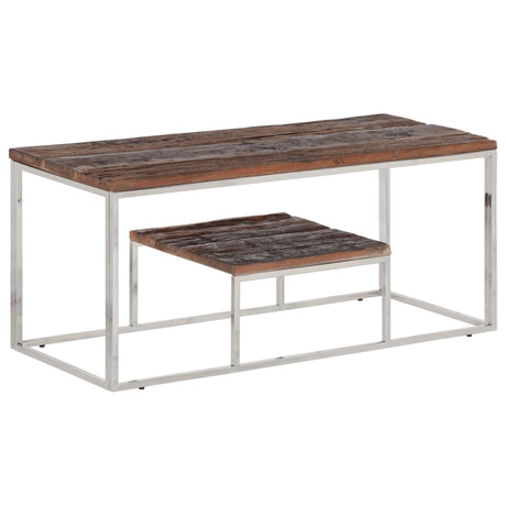 Coffee Table Stainless Steel And Tempered