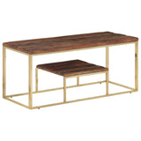 Coffee Table Stainless Steel And Tempered