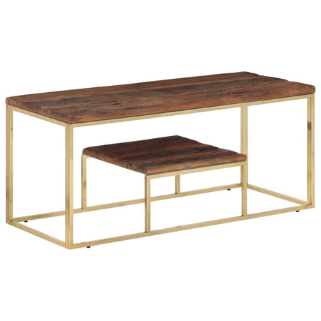 Coffee Table Stainless Steel And Tempered
