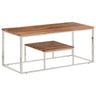 Coffee Table Stainless Steel And Tempered