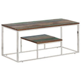 Coffee Table Stainless Steel And Tempered