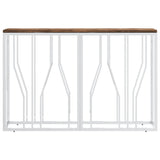 Console Table Stainless Steel And Solid Reclaimed