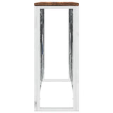 Console Table Stainless Steel And Solid Reclaimed