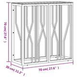 Console Table Gold 70x30x70 cm Stainless Steel and Glass