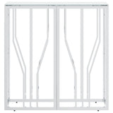 Console Table Silver 70x30x70 cm Stainless Steel and Glass
