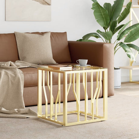 Coffee Table Gold 50X50X50 Cm Stainless Steel And