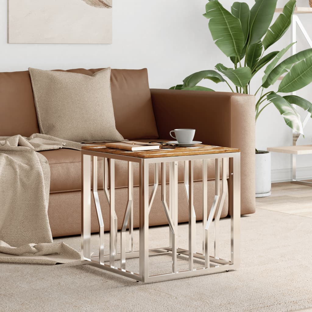 Coffee Table Gold 50X50X50 Cm Stainless Steel And