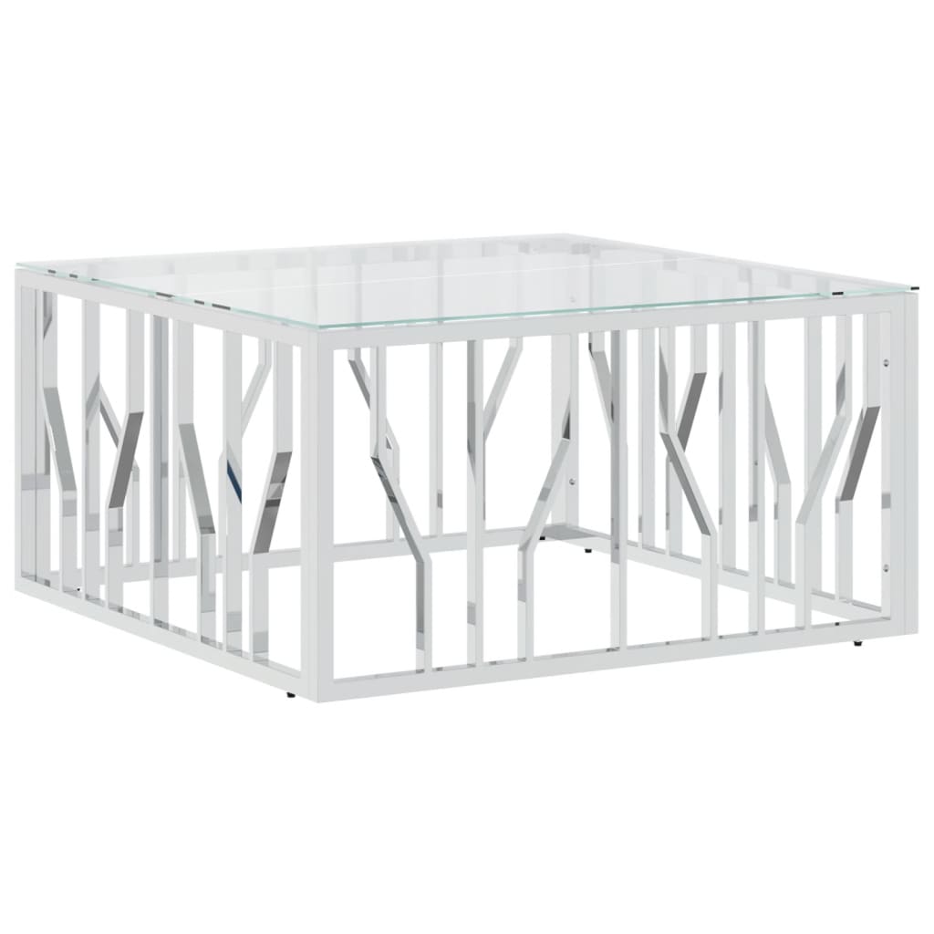 Coffee Table 80X80X40 Cm Stainless Steel And