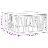 Coffee Table 80X80X40 Cm Stainless Steel And