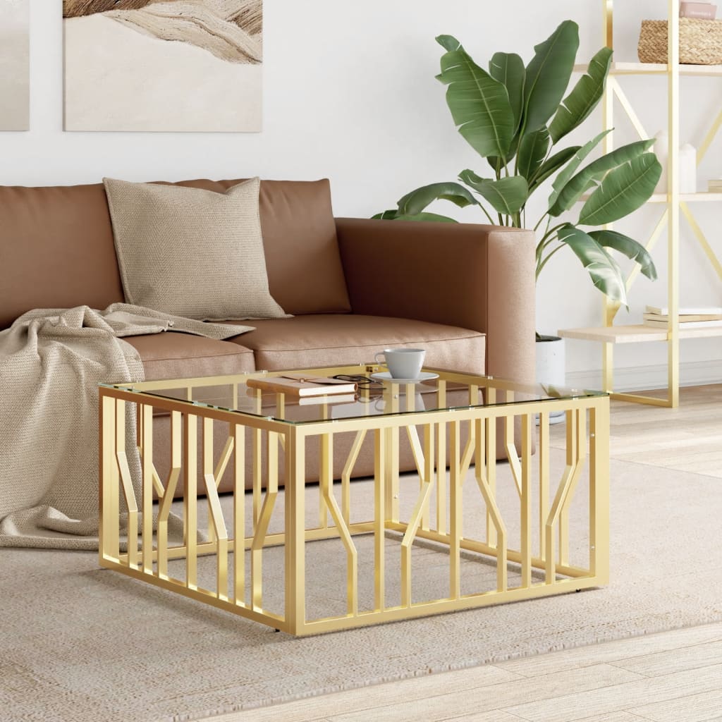 Coffee Table 80X80X40 Cm Stainless Steel And