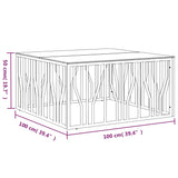 Coffee Table 100X100X50 Cm Stainless Steel And
