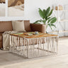 Coffee Table 100X100X50 Cm Stainless Steel And