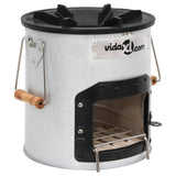 Camping Wood Stove Silver 45X25X26 Cm Steel